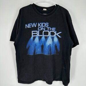 New Kids On The Block 2009 Tour T-Shirt Black Anvil Mens XL NKOTB Concert Merch